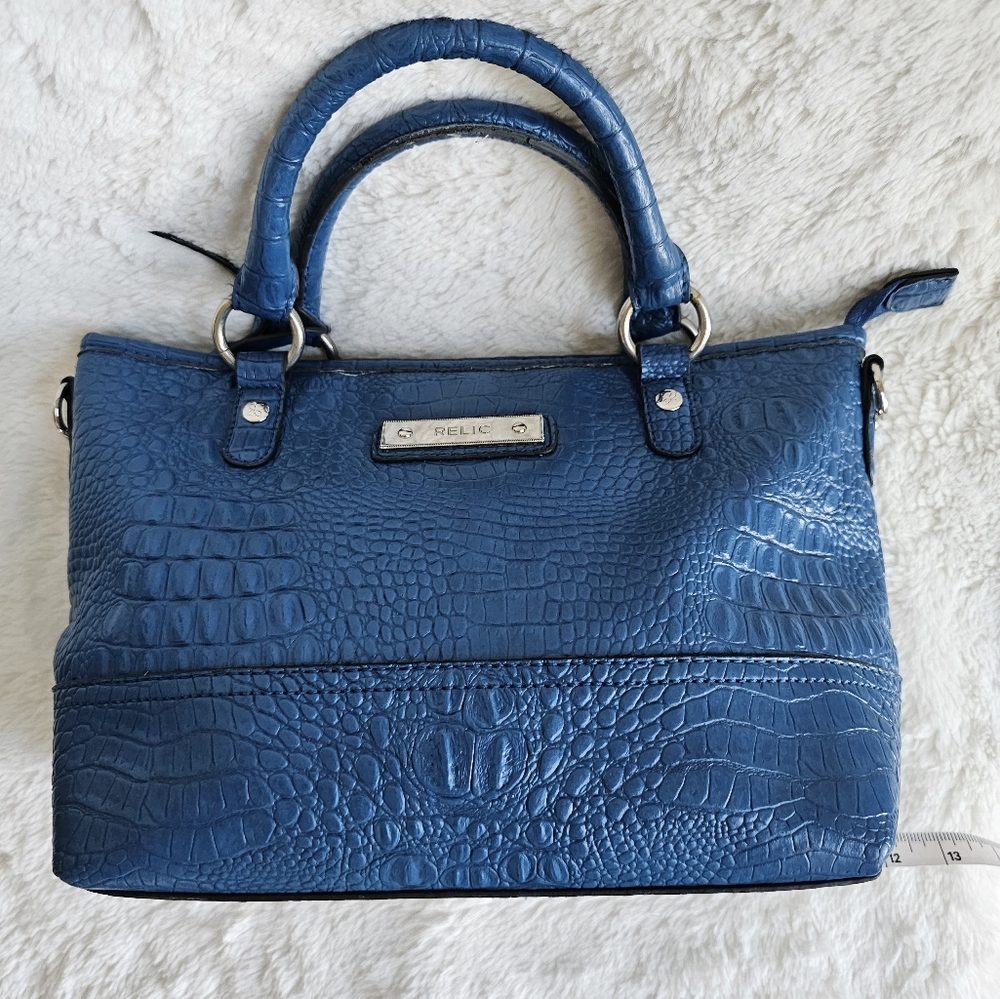 Relic Blue Vegan Croc Handbag